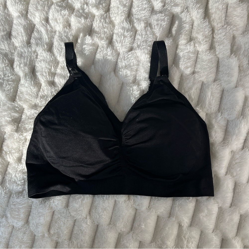 Motherhood Maternity Soft Black Nursing Bra